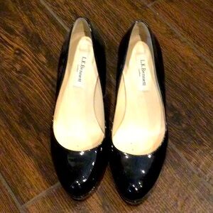 LK Bennett platform Black patient heel